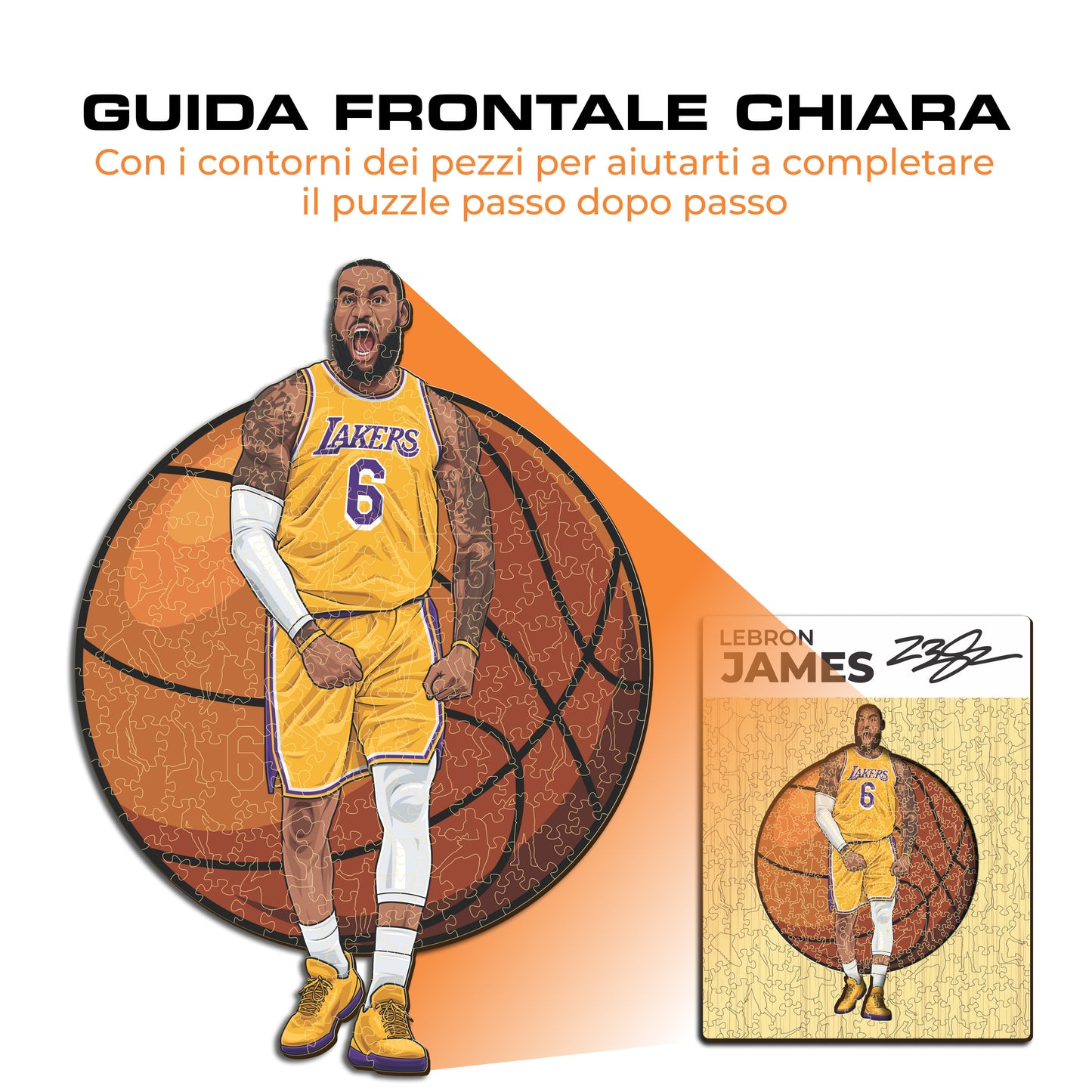 LeBron James - Puzzle di Legno