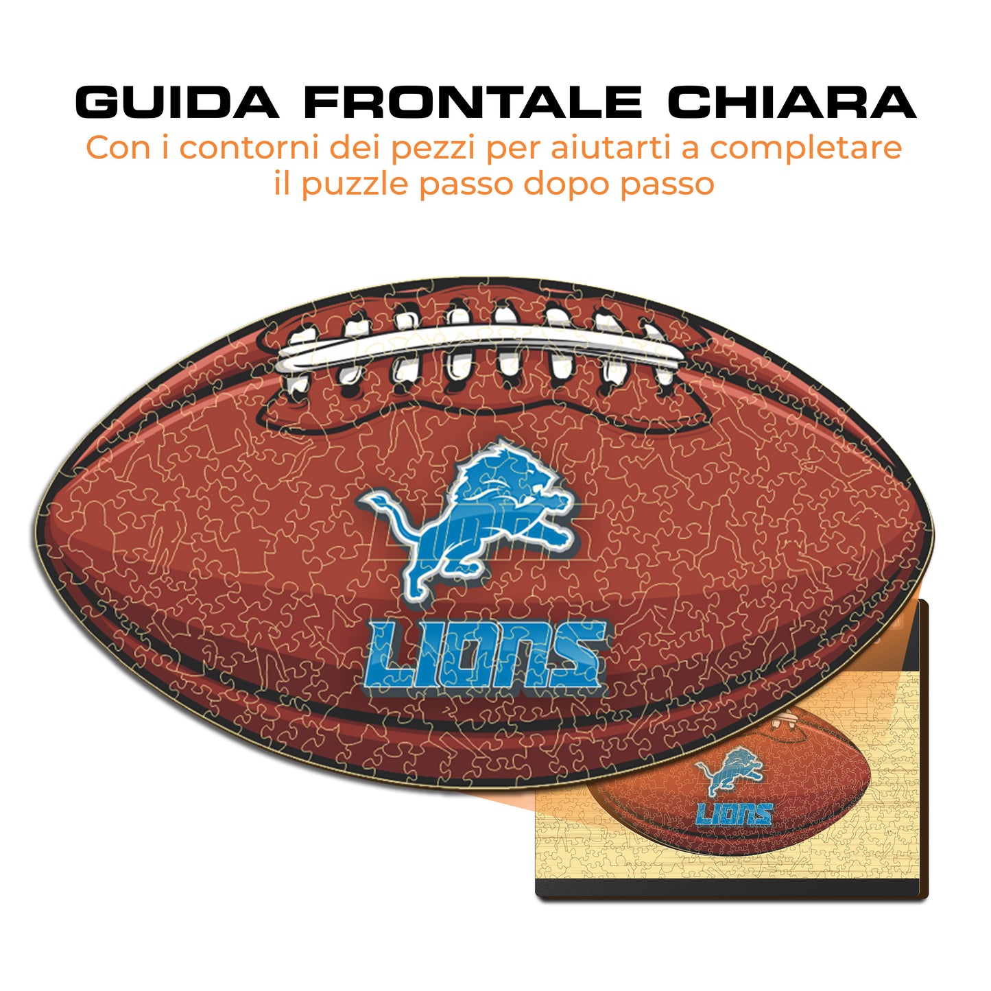 Palla Detroit Lions™ - Puzzle di Legno