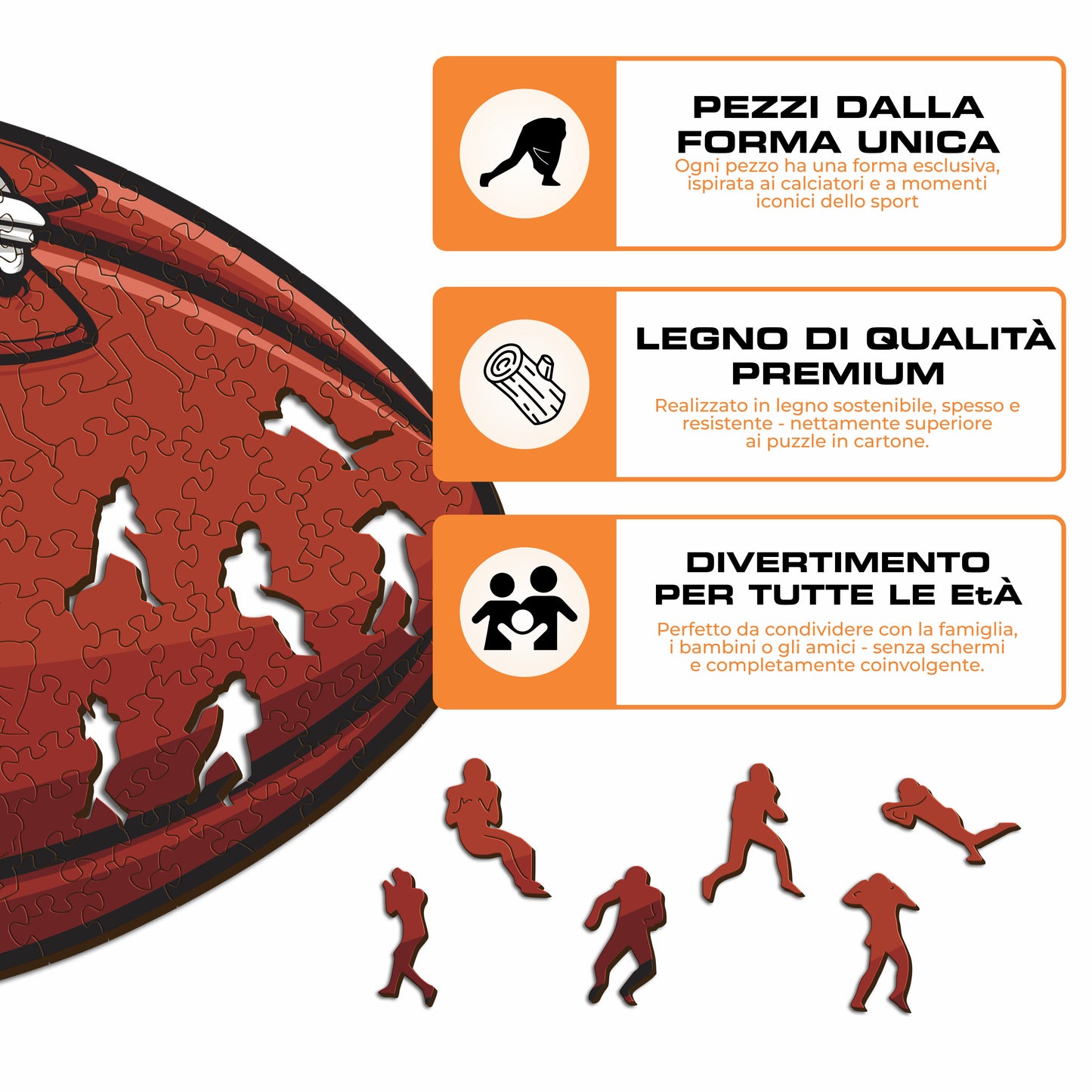 Palla Detroit Lions™ - Puzzle di Legno