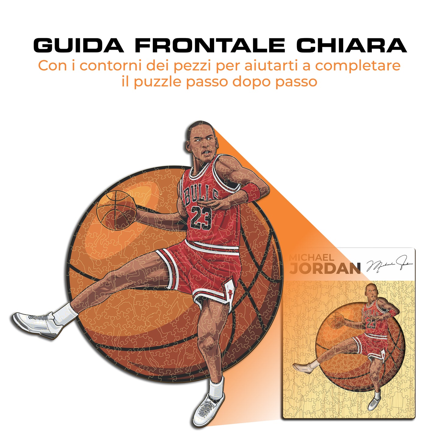 Michael Jordan - Puzzle di Legno