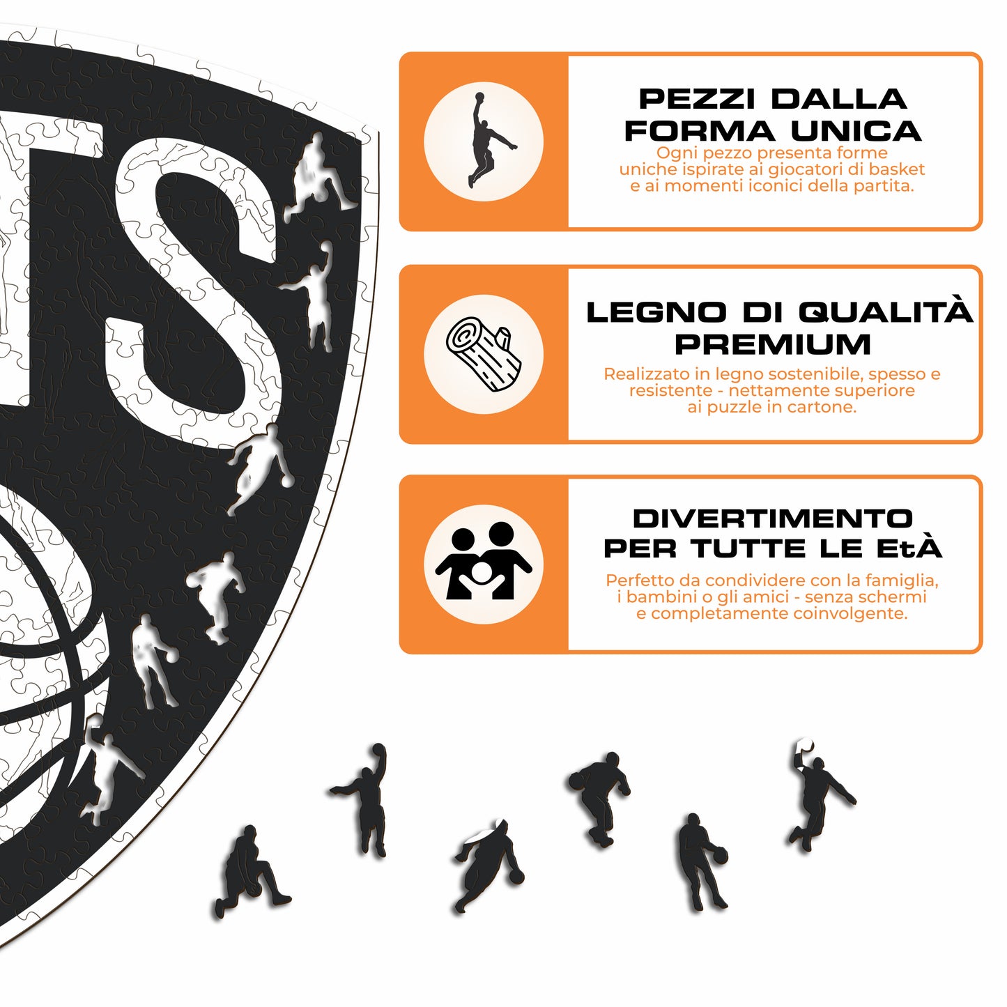 Brooklyn Nets™ Logo - Puzzle di Legno