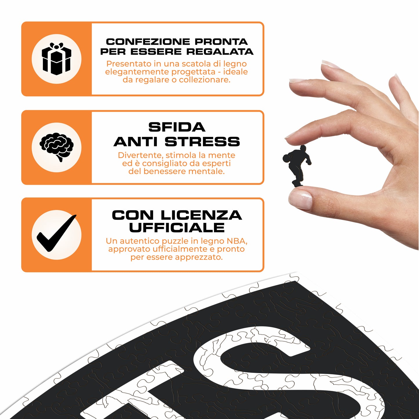 Brooklyn Nets™ Logo - Puzzle di Legno