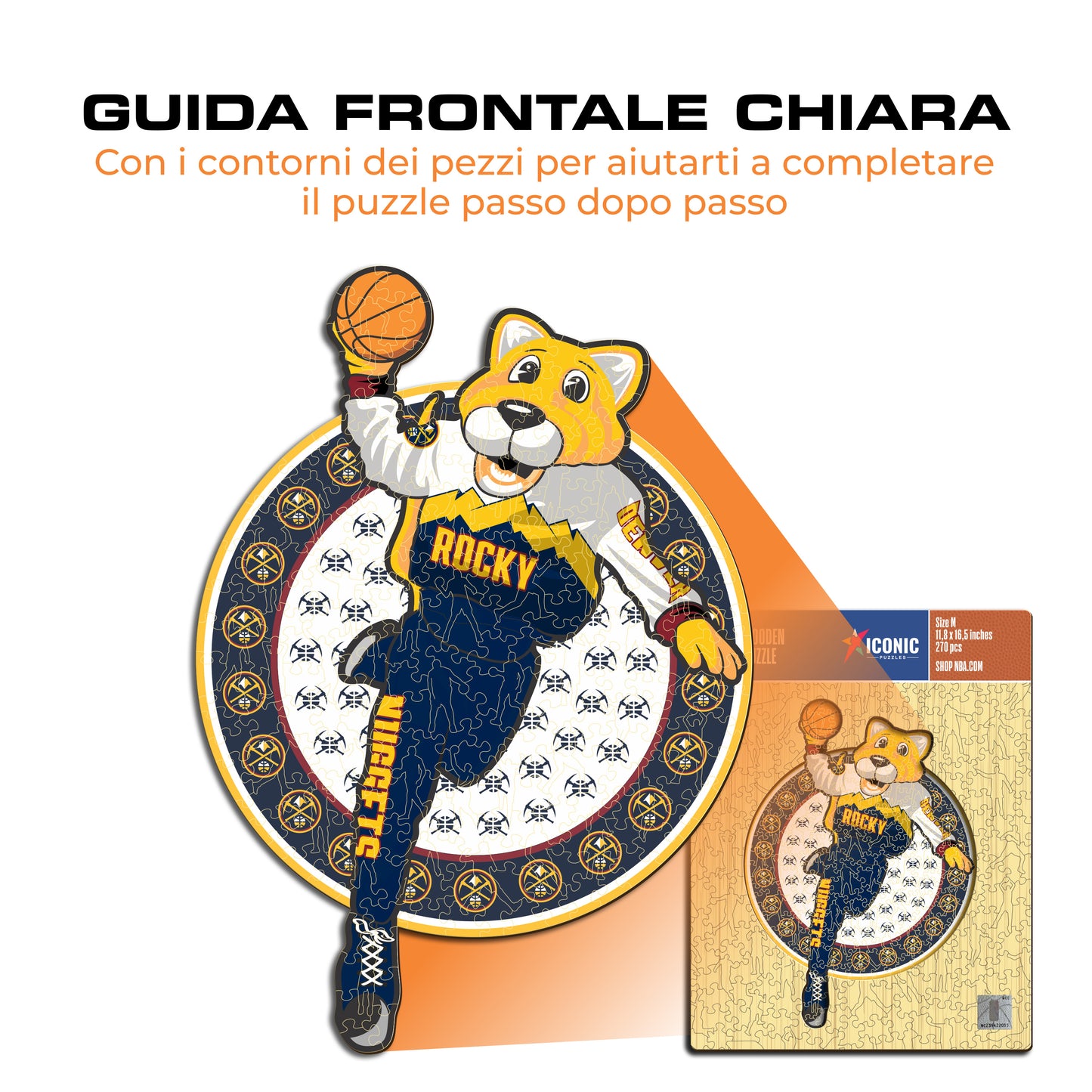 Denver Nuggets™ Mascotte - Puzzle di Legno