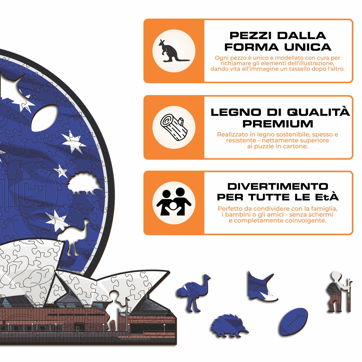 Sydney Opera House - Puzzle di Legno