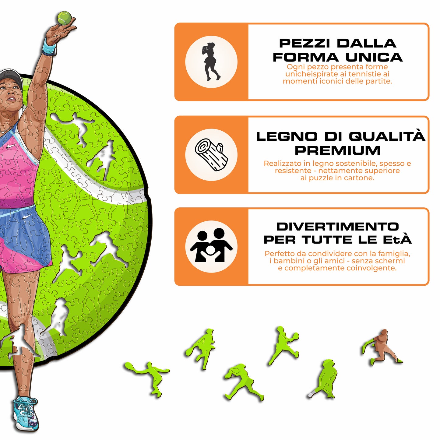 Naomi Osaka - Puzzle di Legno