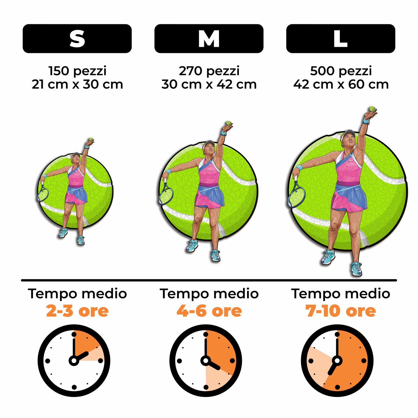 Naomi Osaka - Puzzle di Legno