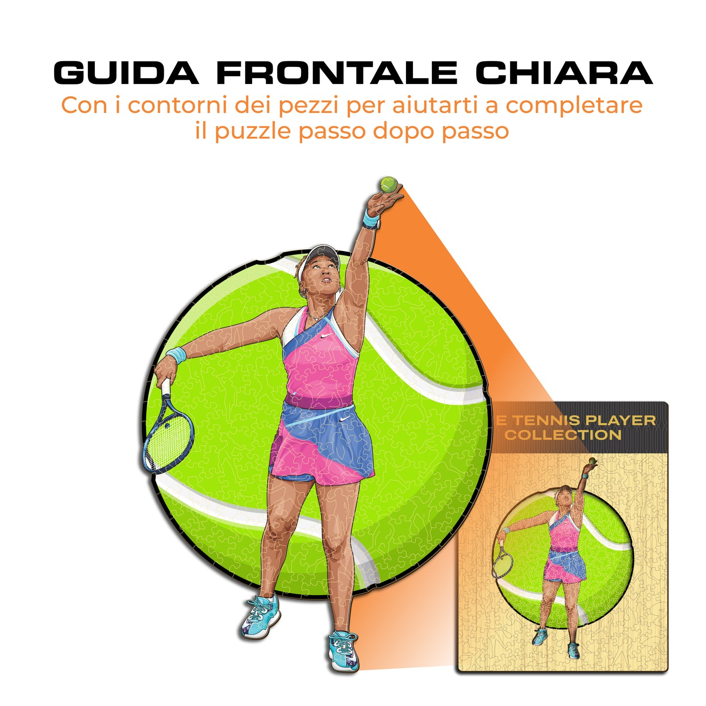 Naomi Osaka - Puzzle di Legno