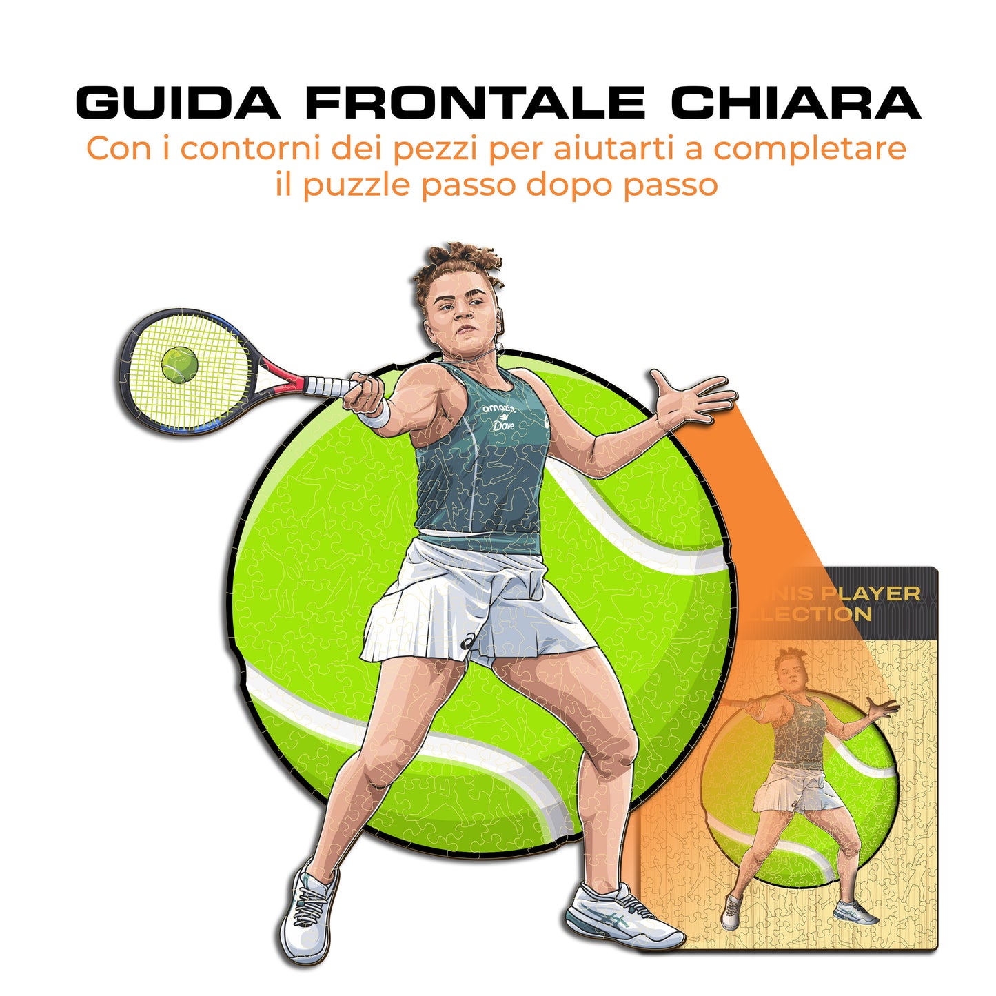 Jasmine Paolini - Puzzle di Legno