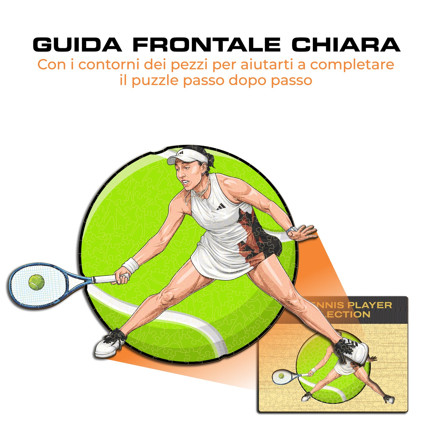 Jessica Pegula - Puzzle di Legno