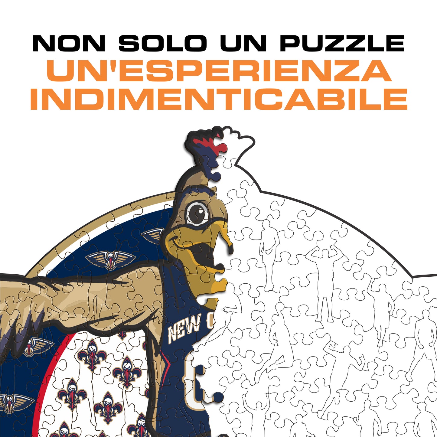New Orleans Pelicans™ Mascotte - Puzzle di Legno