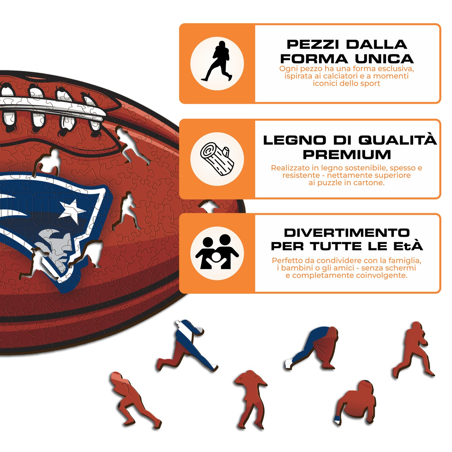 Palla New England Patriots™ - Puzzle di Legno
