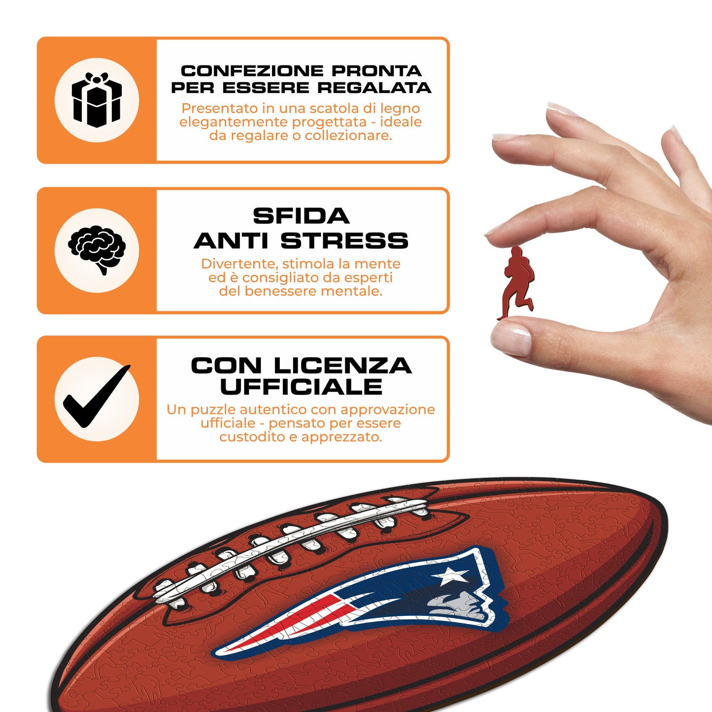 Palla New England Patriots™ - Puzzle di Legno