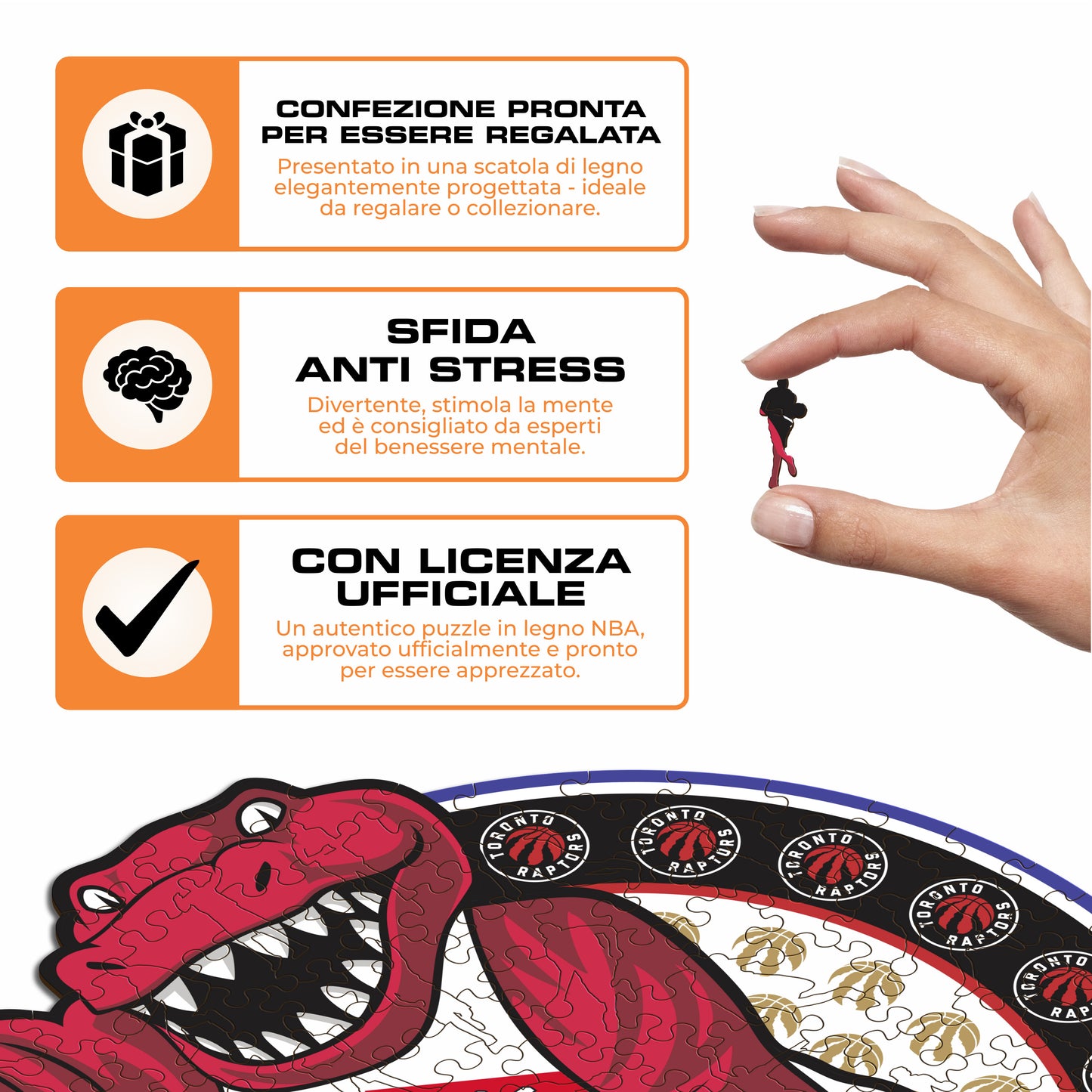 Toronto Raptors™ Mascotte - Puzzle di Legno