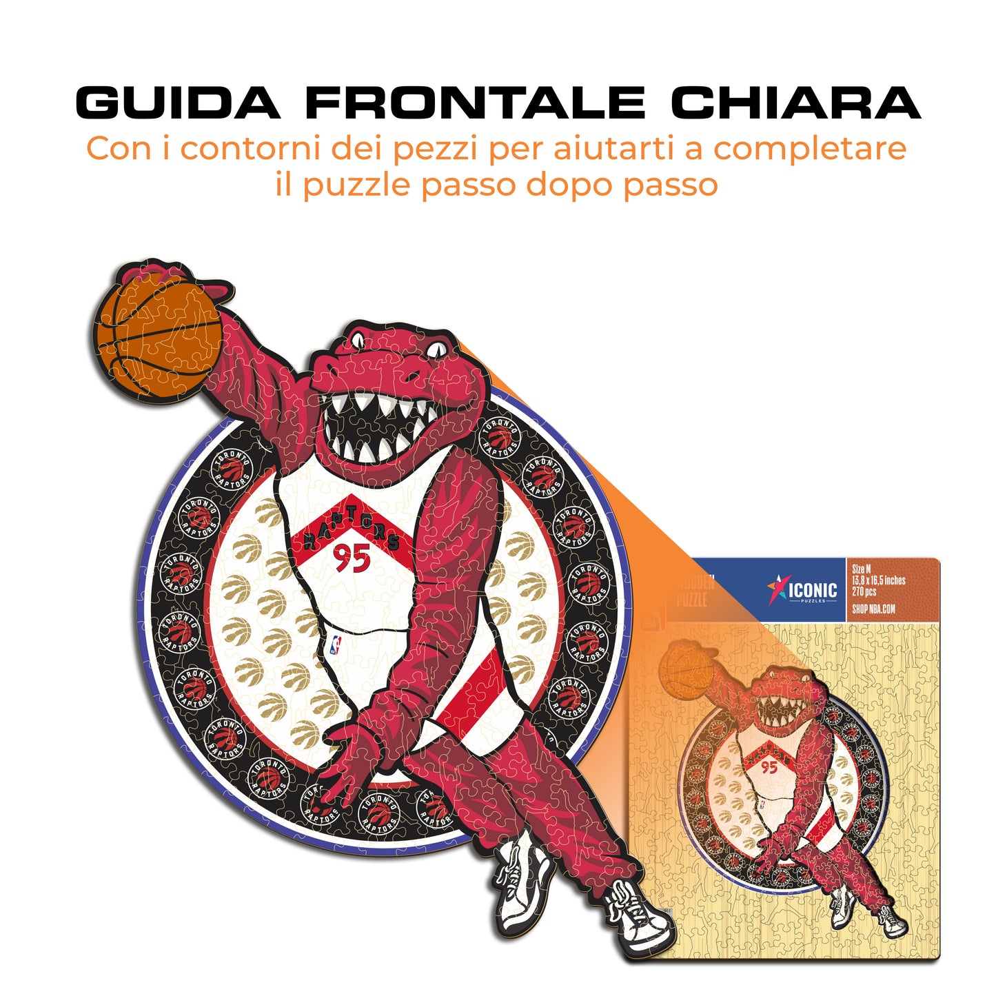 Toronto Raptors™ Mascotte - Puzzle di Legno