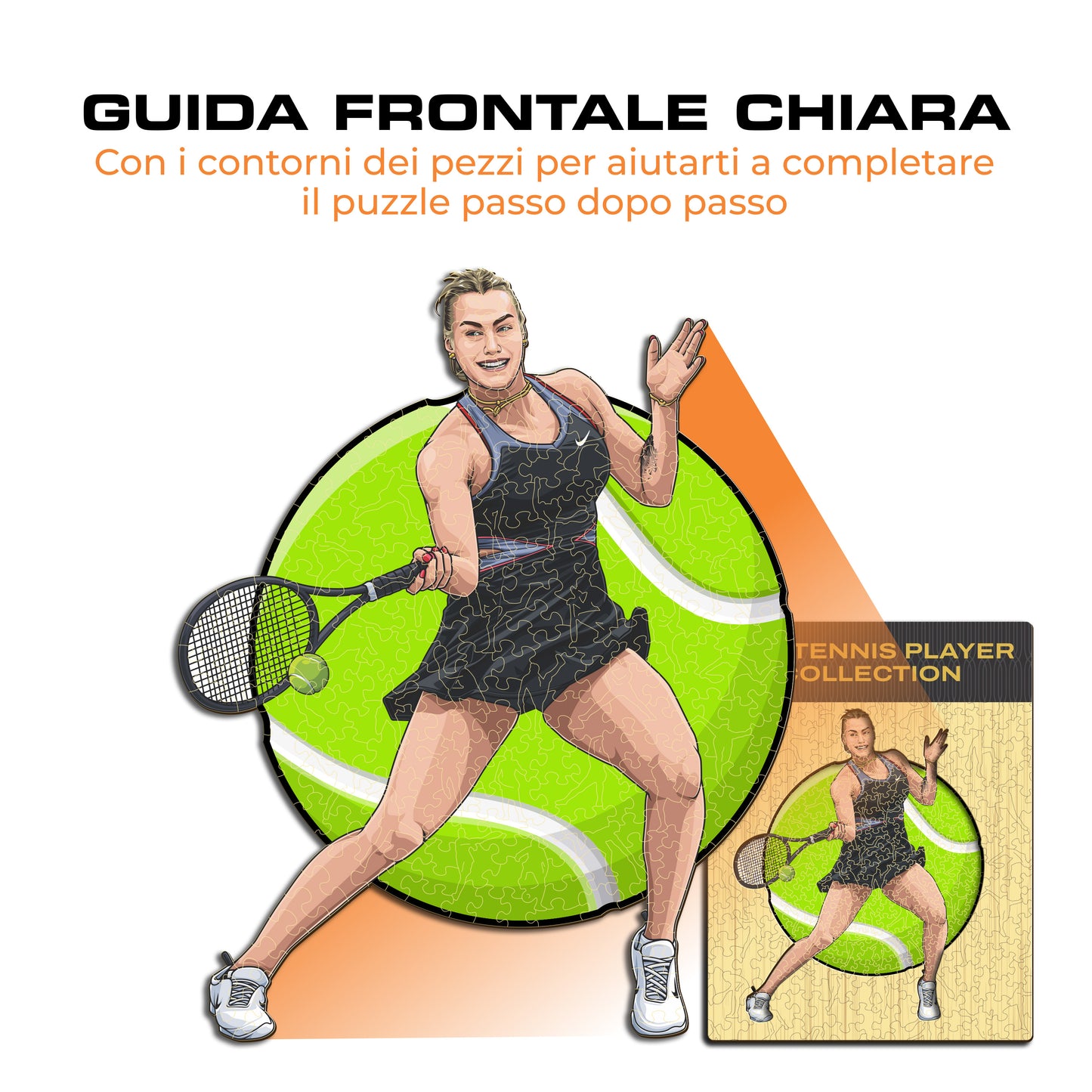 Aryna Sabalenka - Puzzle di Legno