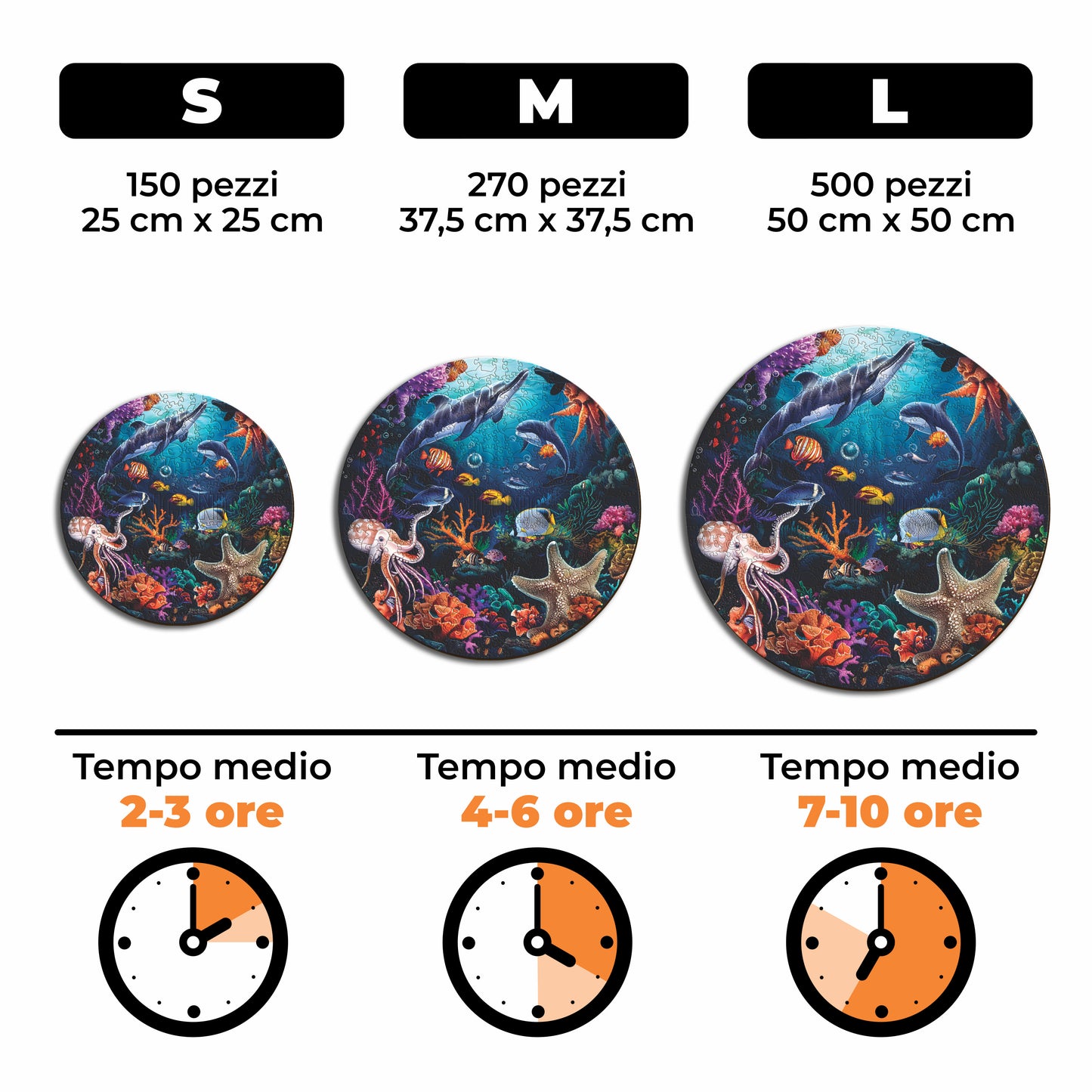 Animali Marini - Puzzle di Legno