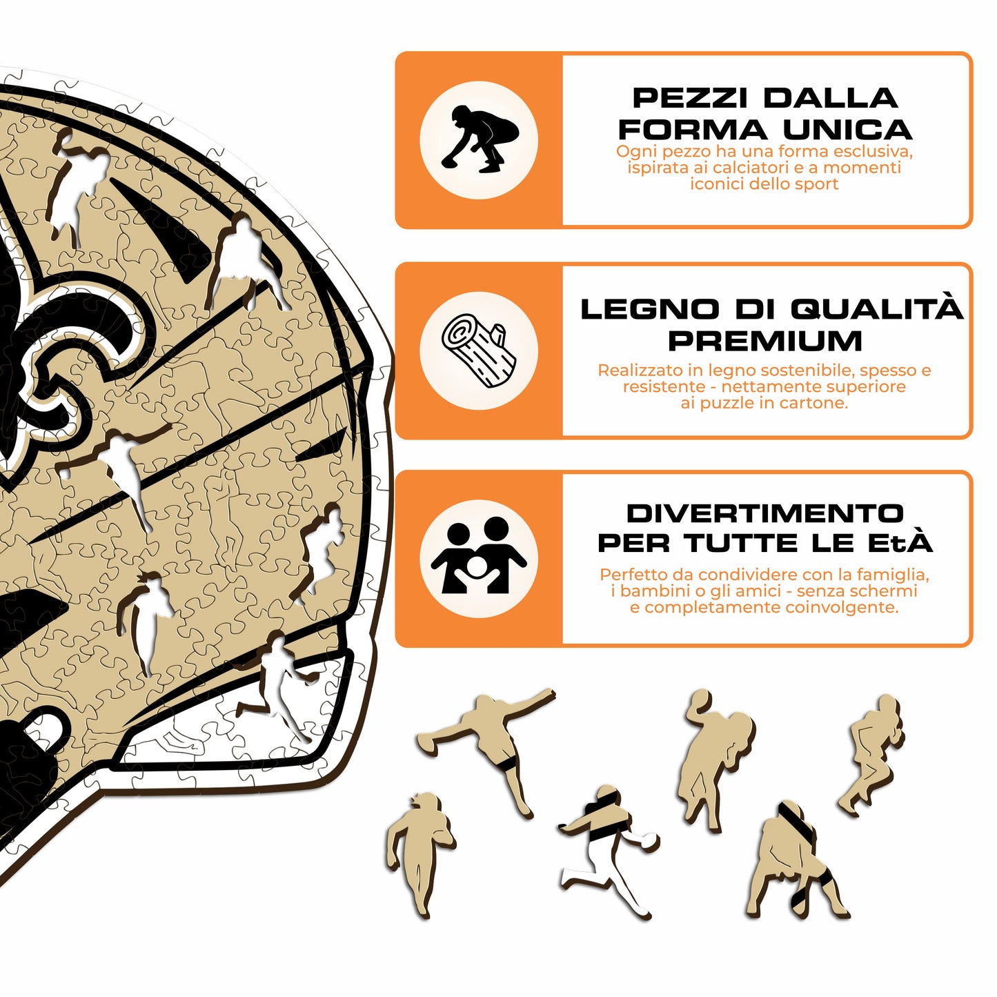 Casco New Orleans Saints™ - Puzzle di Legno