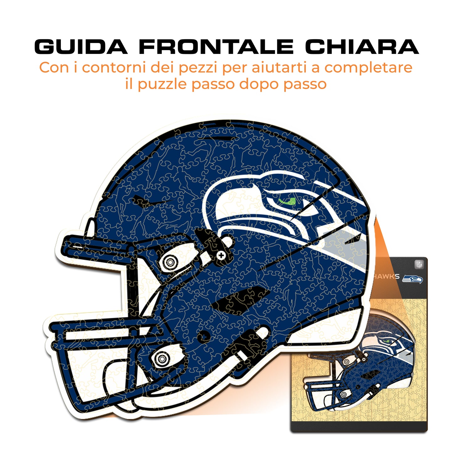 Casco Seattle Seahawks™ - Puzzle di Legno