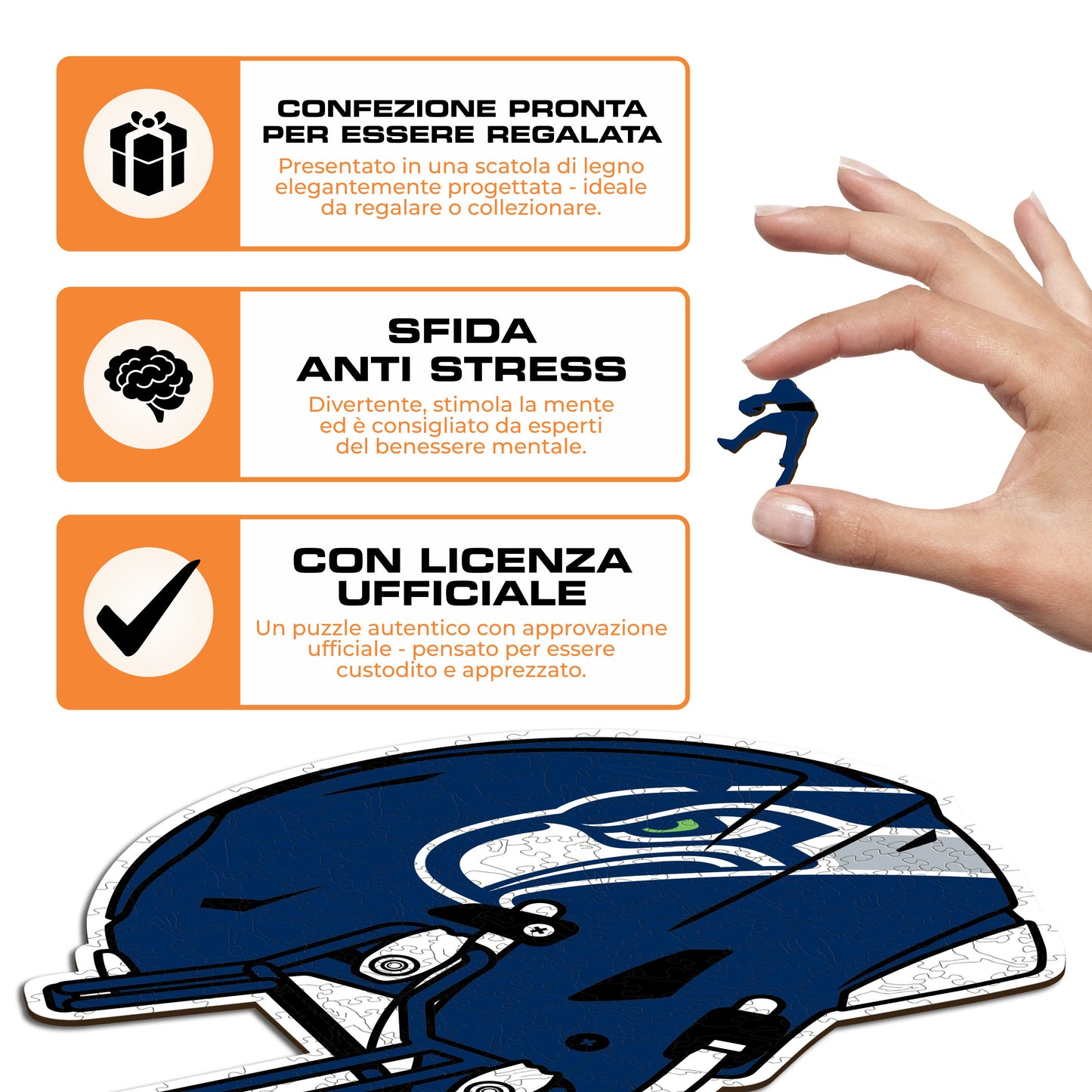 Casco Seattle Seahawks™ - Puzzle di Legno