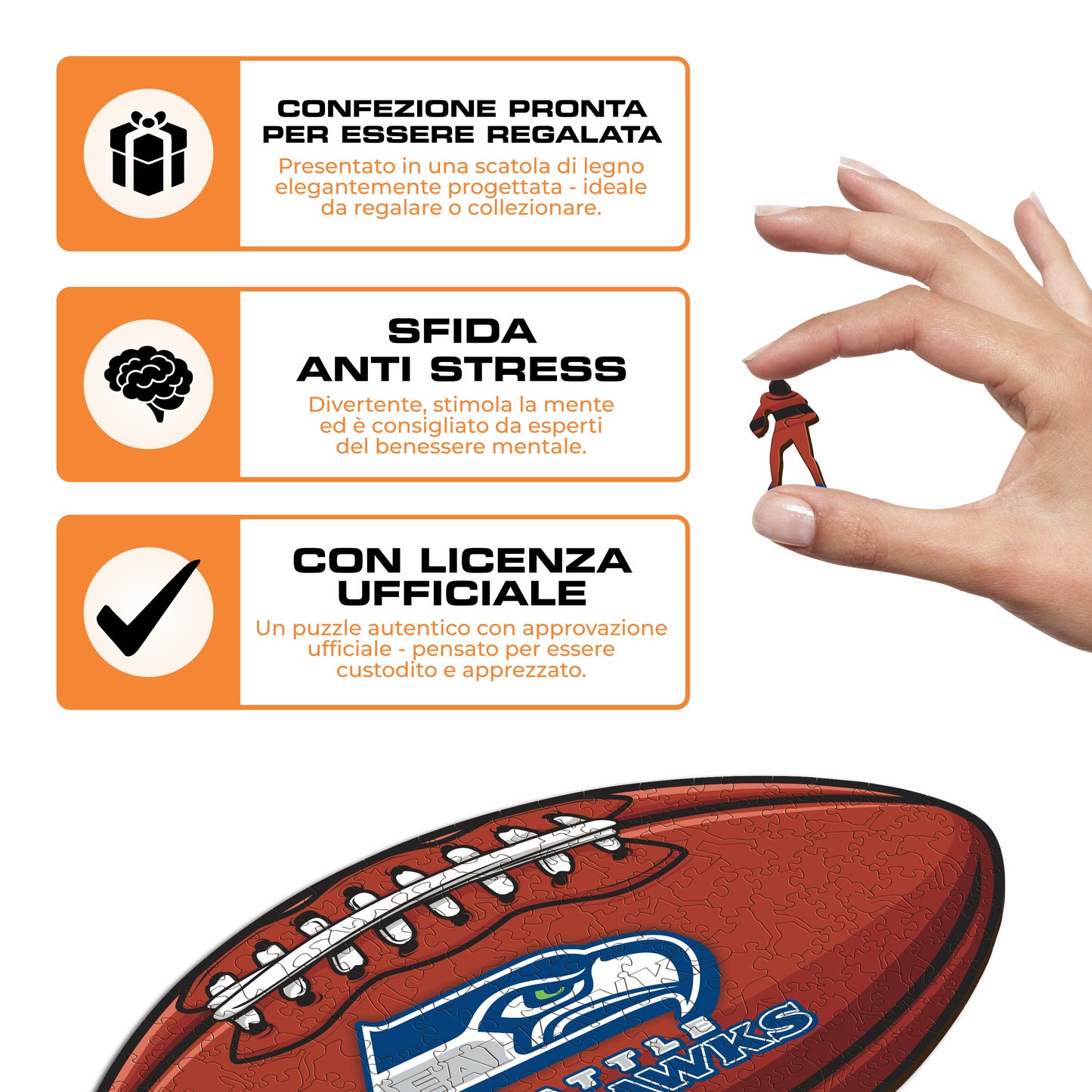 Palla Seattle Seahawks™ - Puzzle di Legno