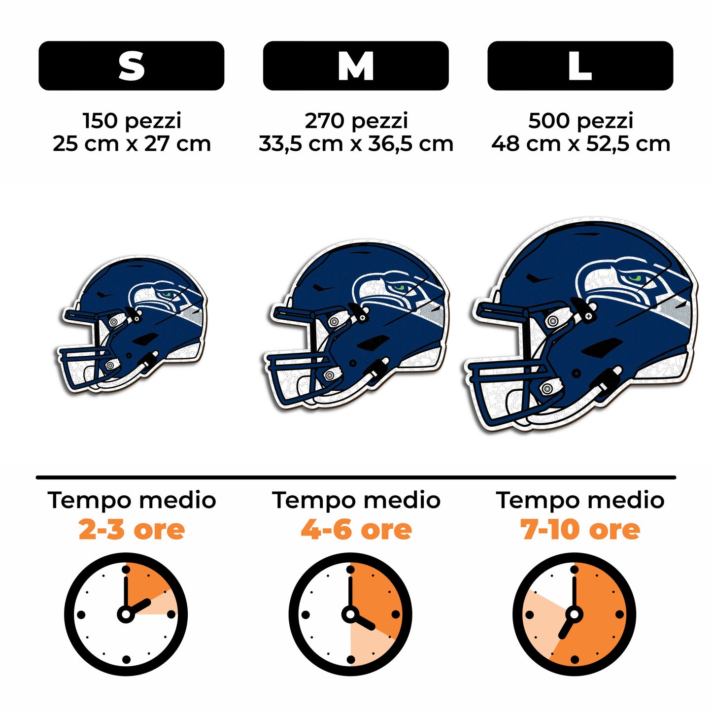 Casco Seattle Seahawks™ - Puzzle di Legno