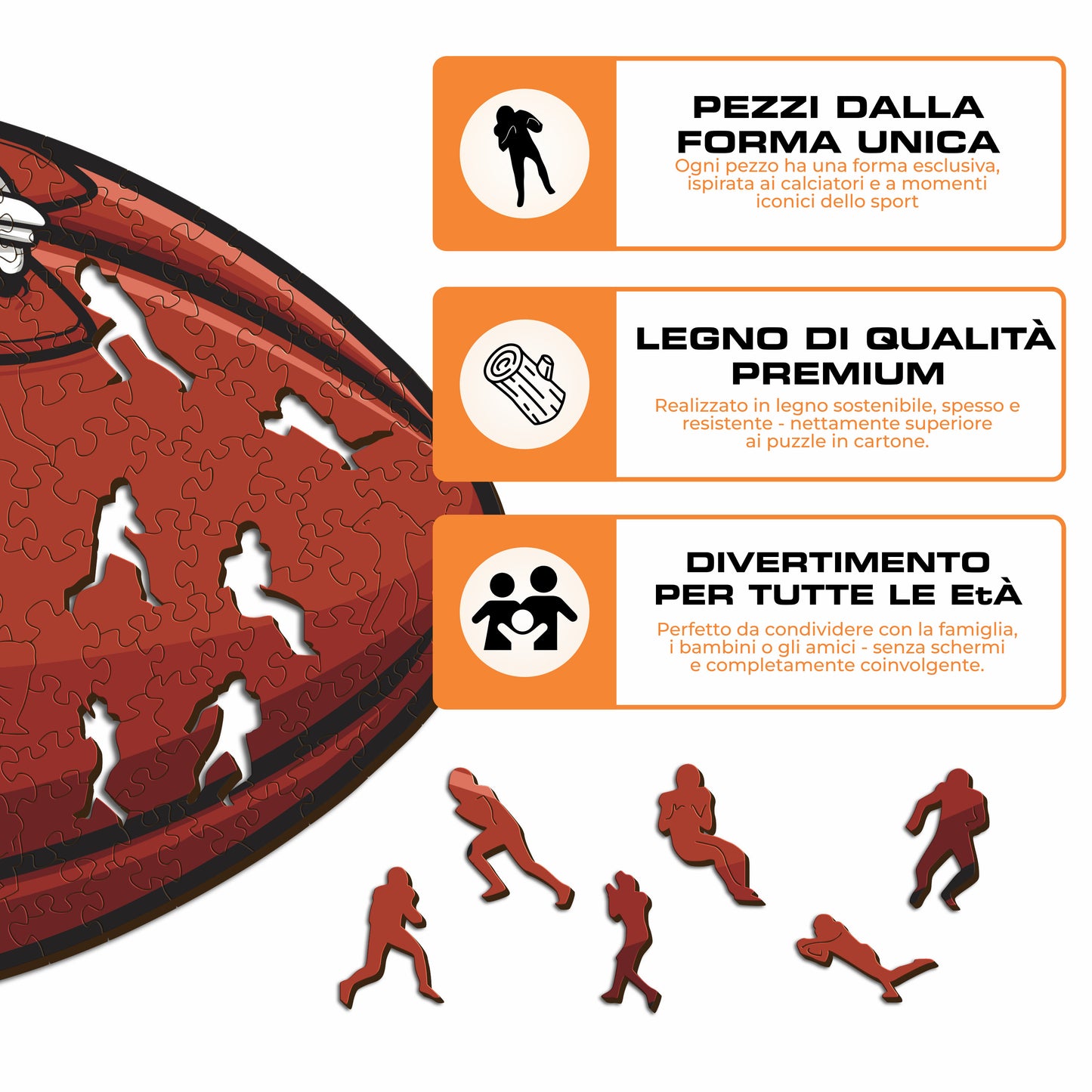 Palla Pittsburgh Steelers™ - Puzzle di Legno