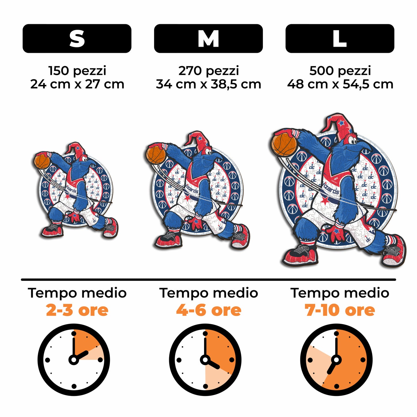 Washington Wizards™ Mascotte - Puzzle di Legno
