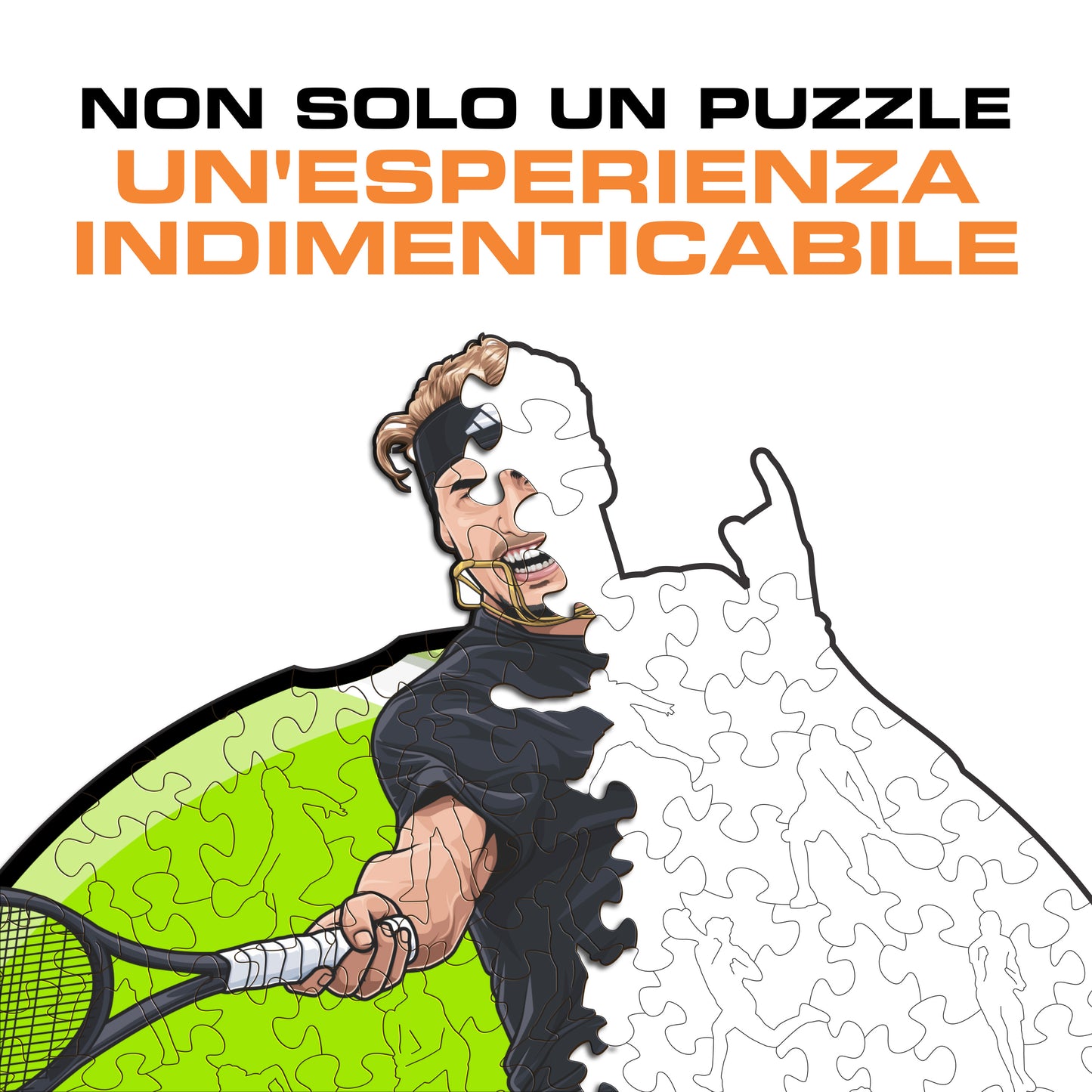 Alexander Zverev - Puzzle di Legno