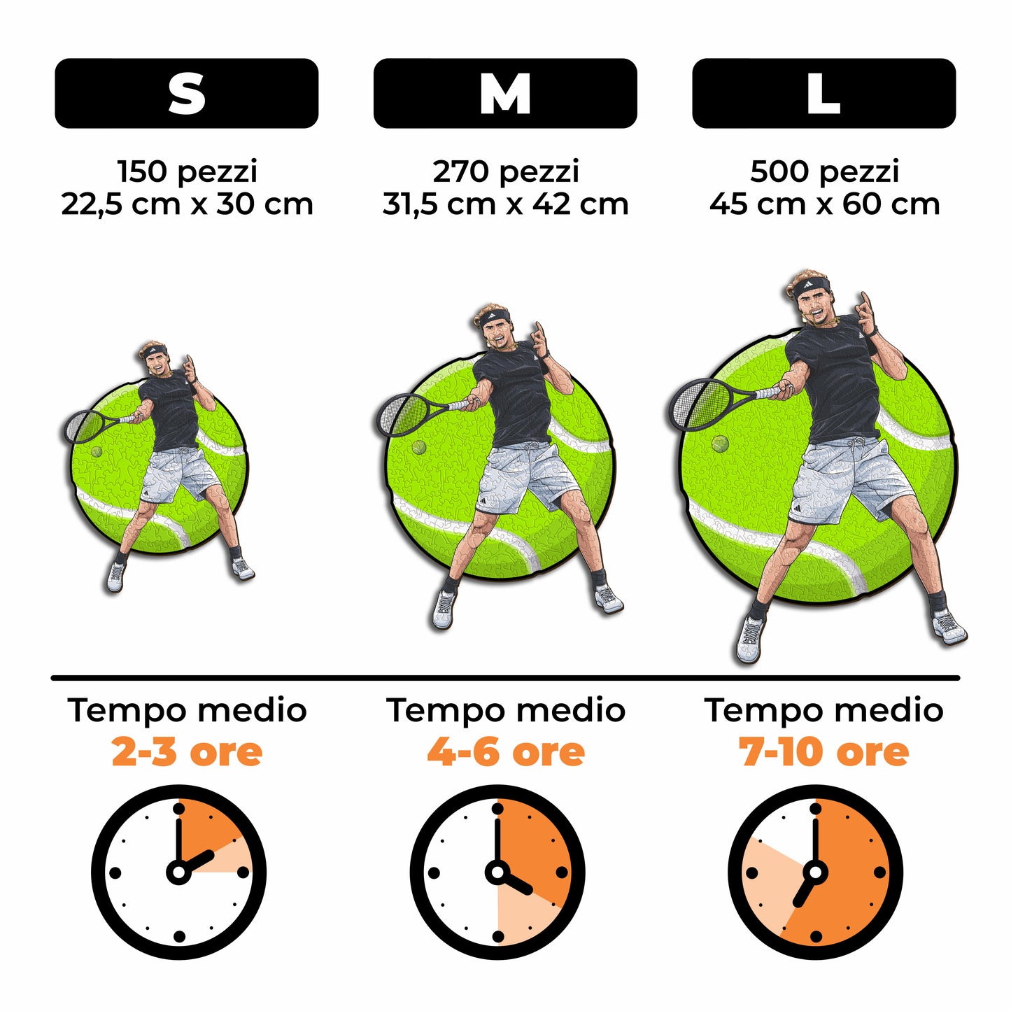 Alexander Zverev - Puzzle di Legno