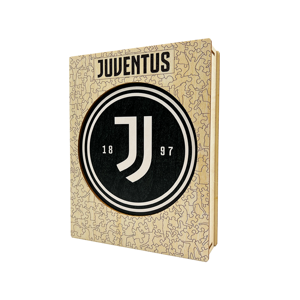 2 PACK Juventus® - Puzzle + Cover di Legno Ufficiale