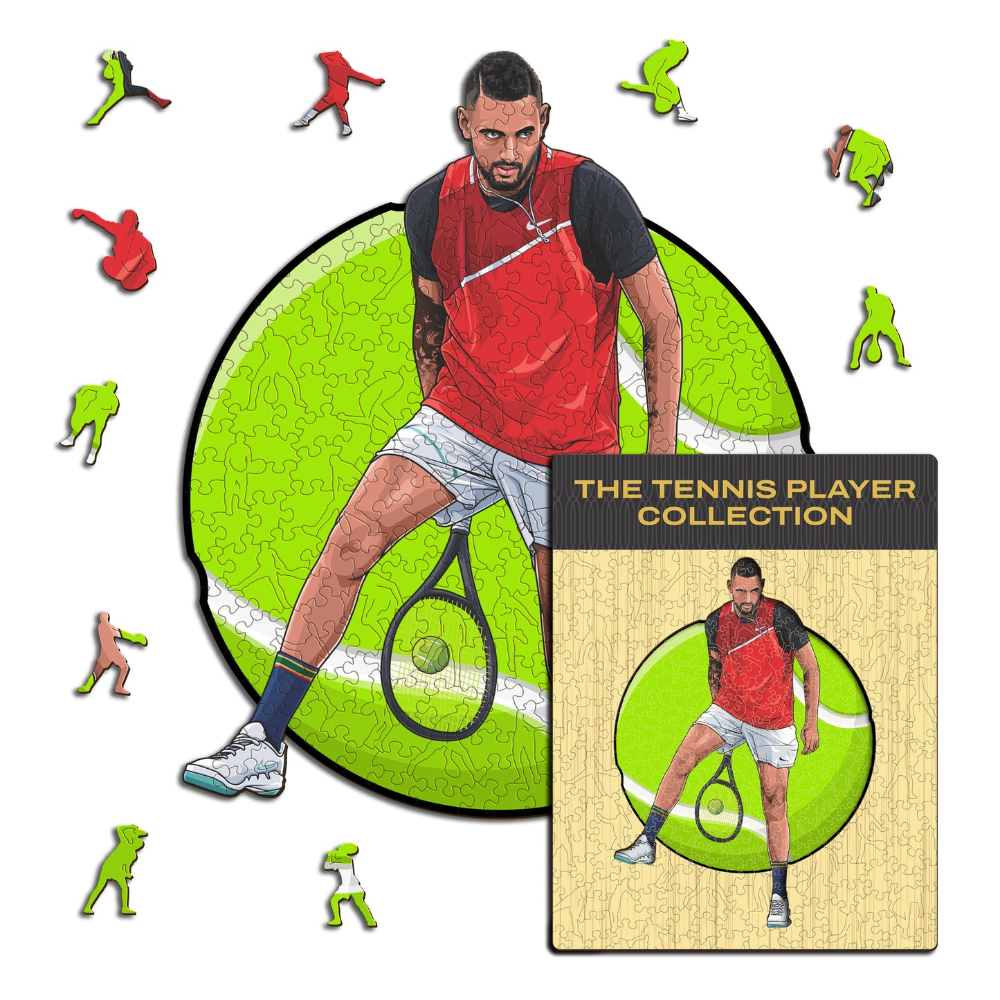 Nick Kyrgios - Puzzle di Legno