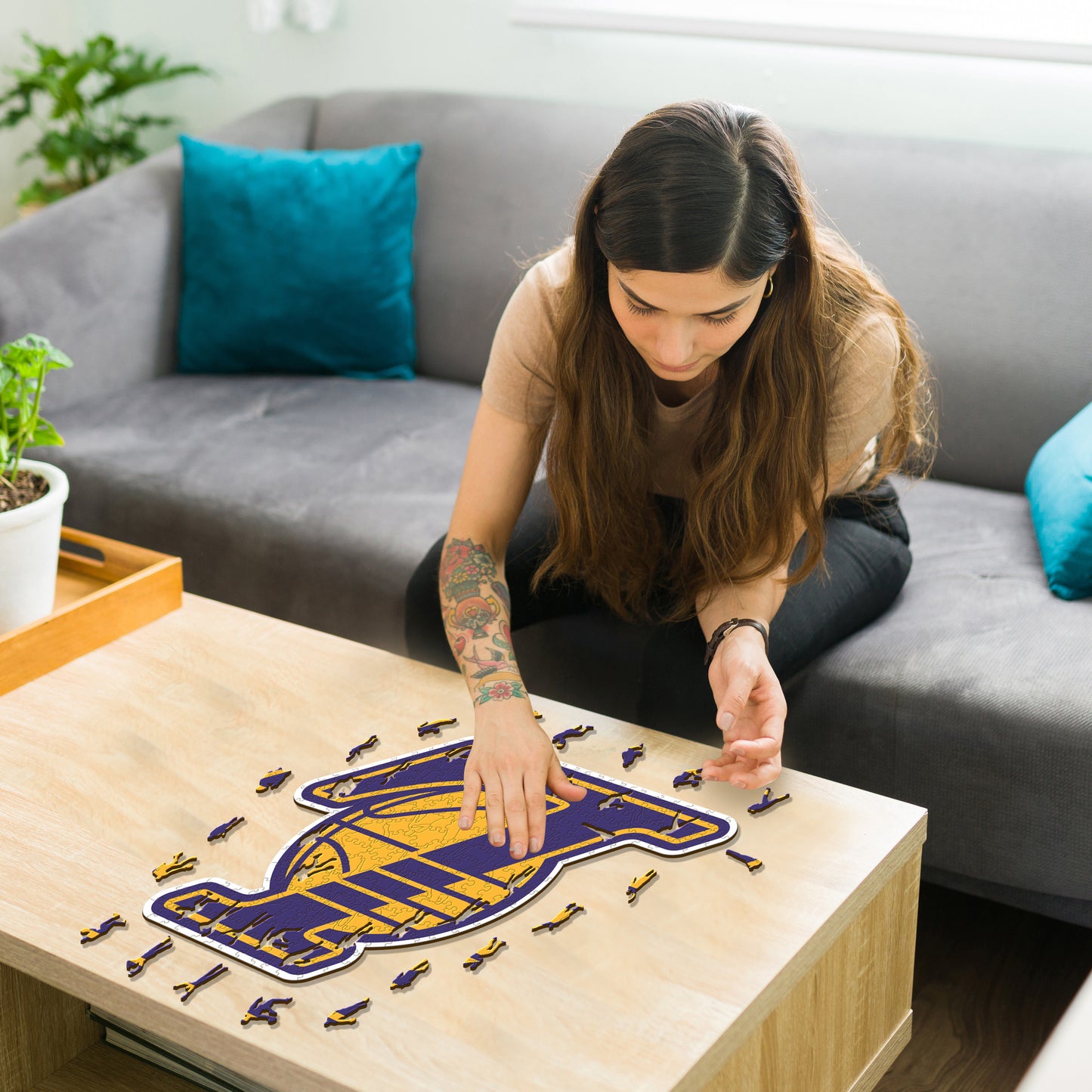 Los Angeles Lakers™ Logo - Puzzle di Legno