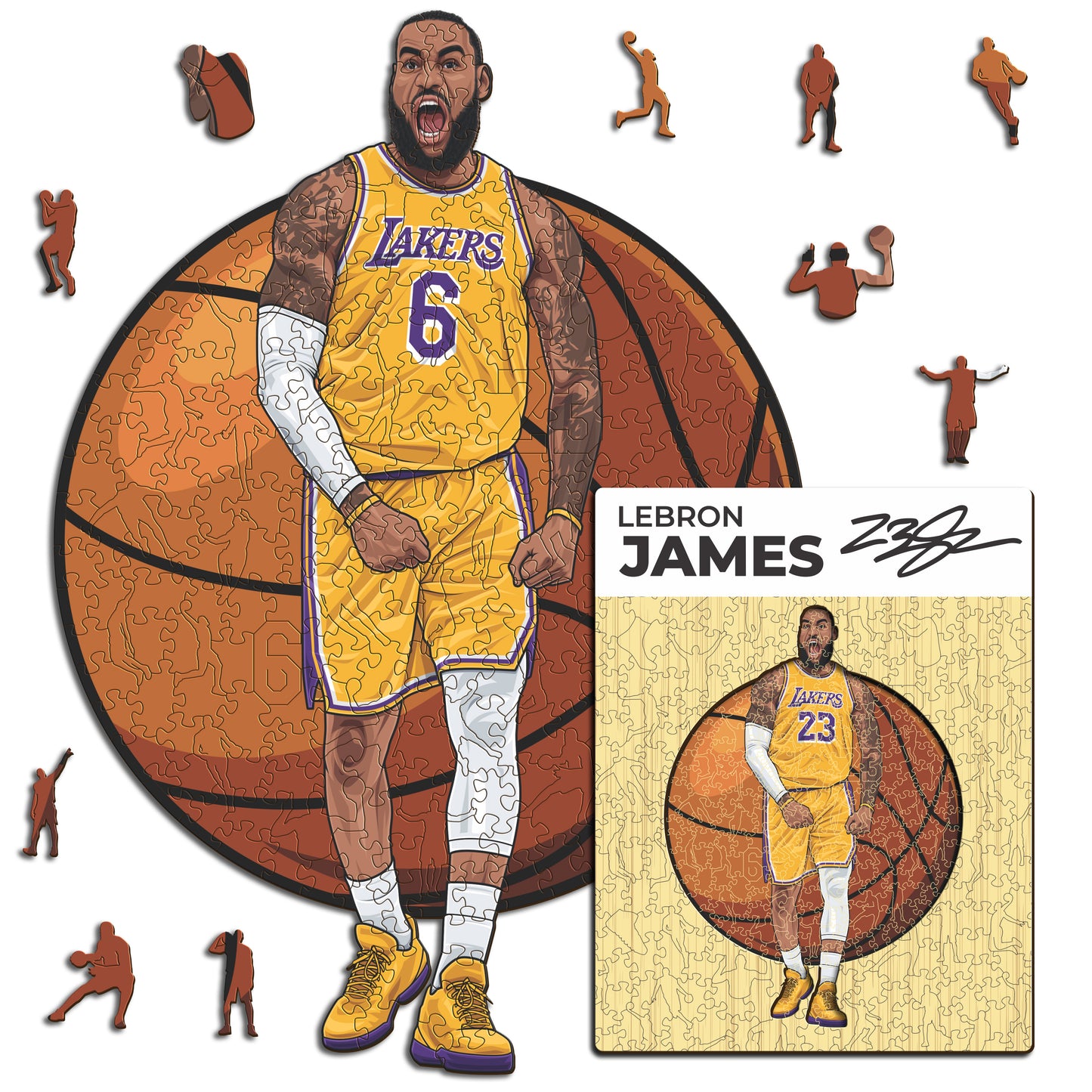 LeBron James - Puzzle di Legno