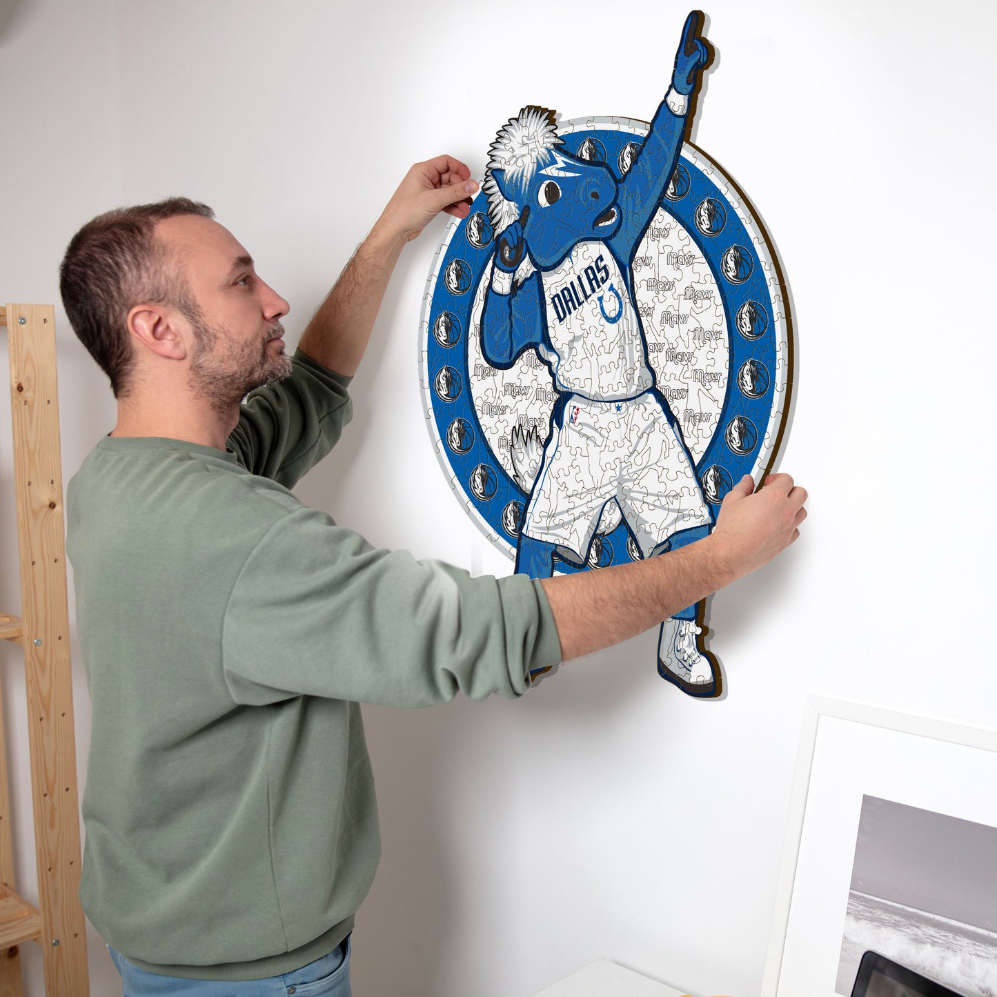 Dallas Mavericks™ Mascotte - Puzzle di Legno