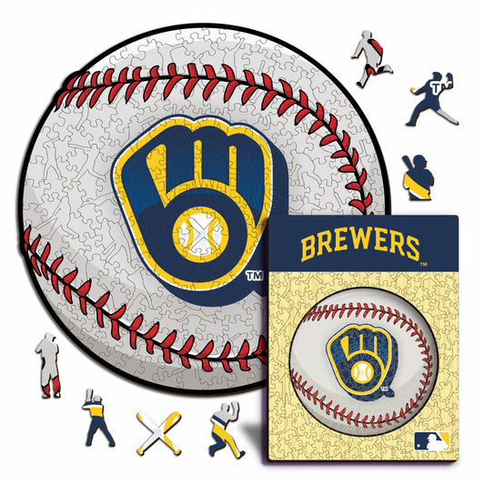 Milwaukee Brewers™ Palla - Puzzle di Legno