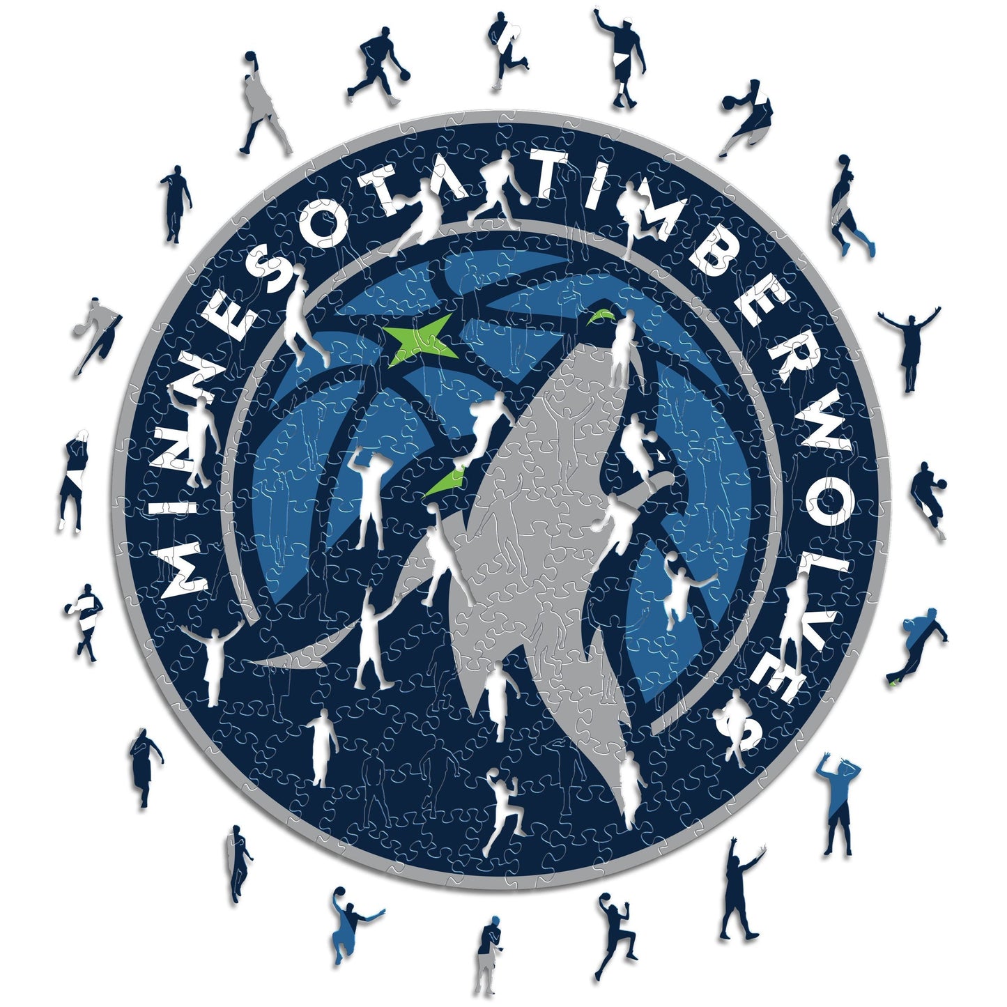 Minnesota Timberwolves™ Logo - Puzzle di Legno