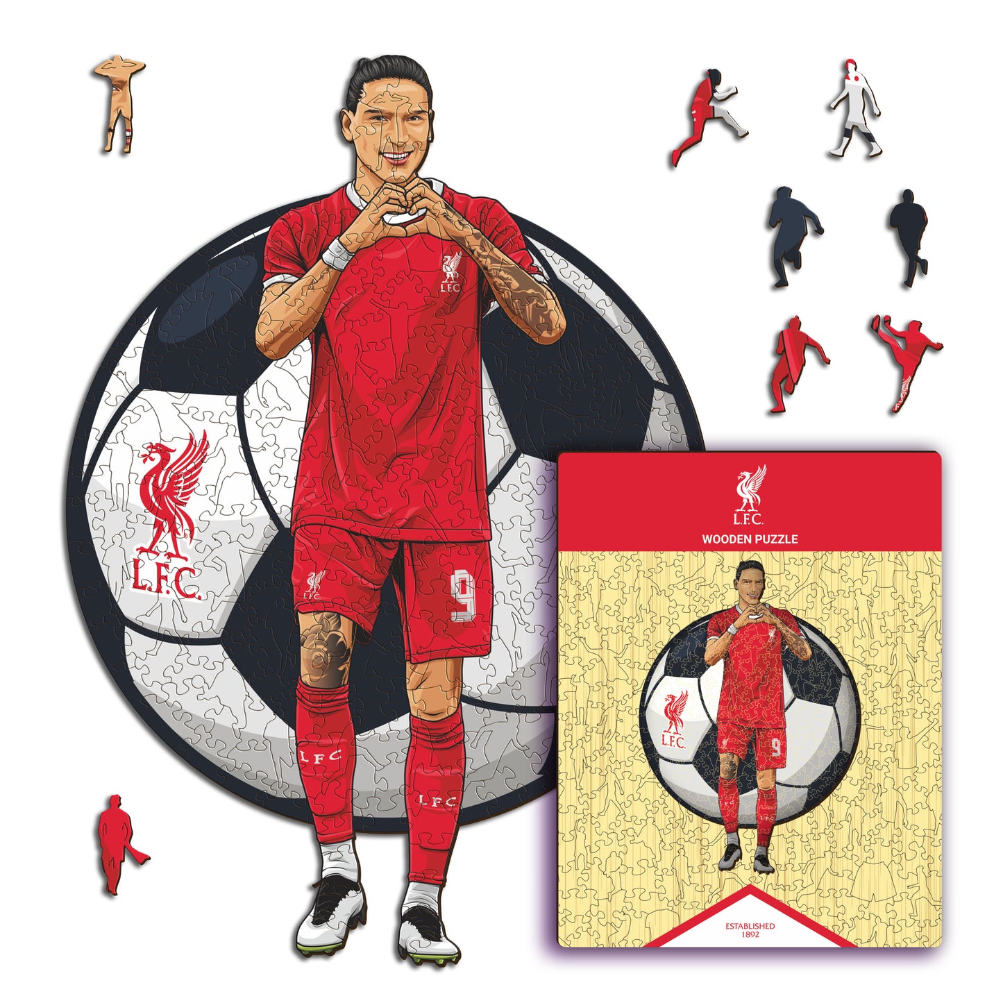 Darwin Nuñez - Puzzle di Legno