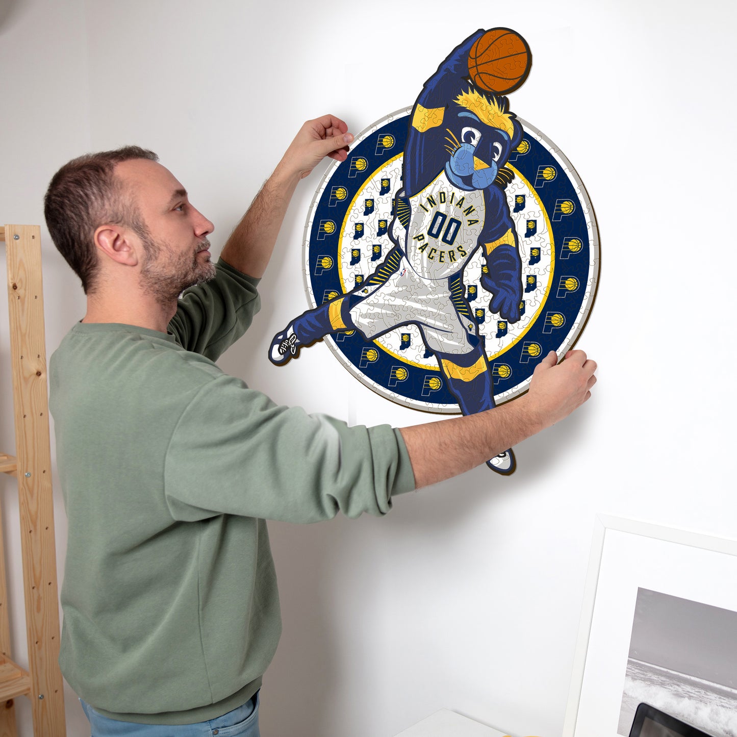 Indiana Pacers™ Mascotte - Puzzle di Legno