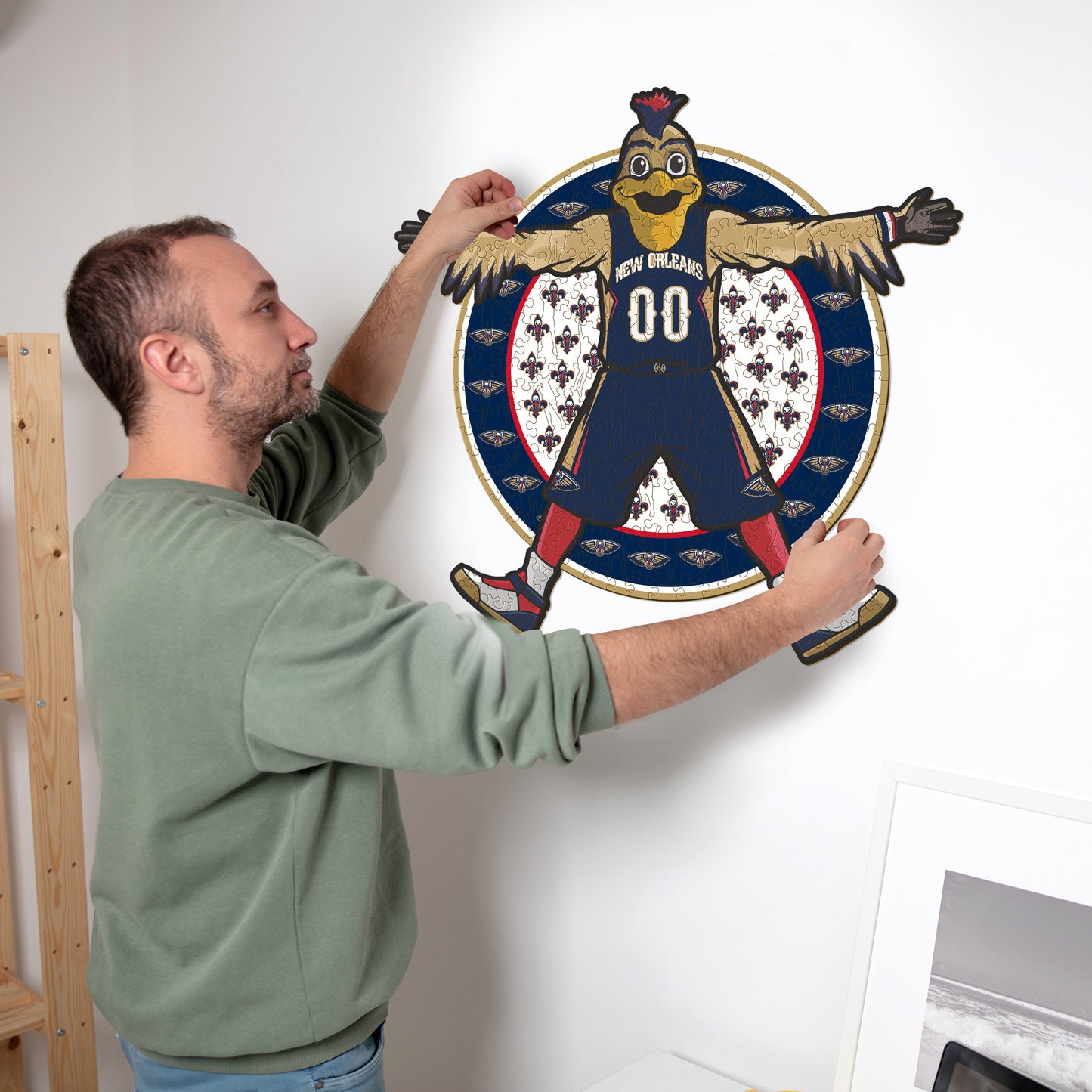 New Orleans Pelicans™ Mascotte - Puzzle di Legno