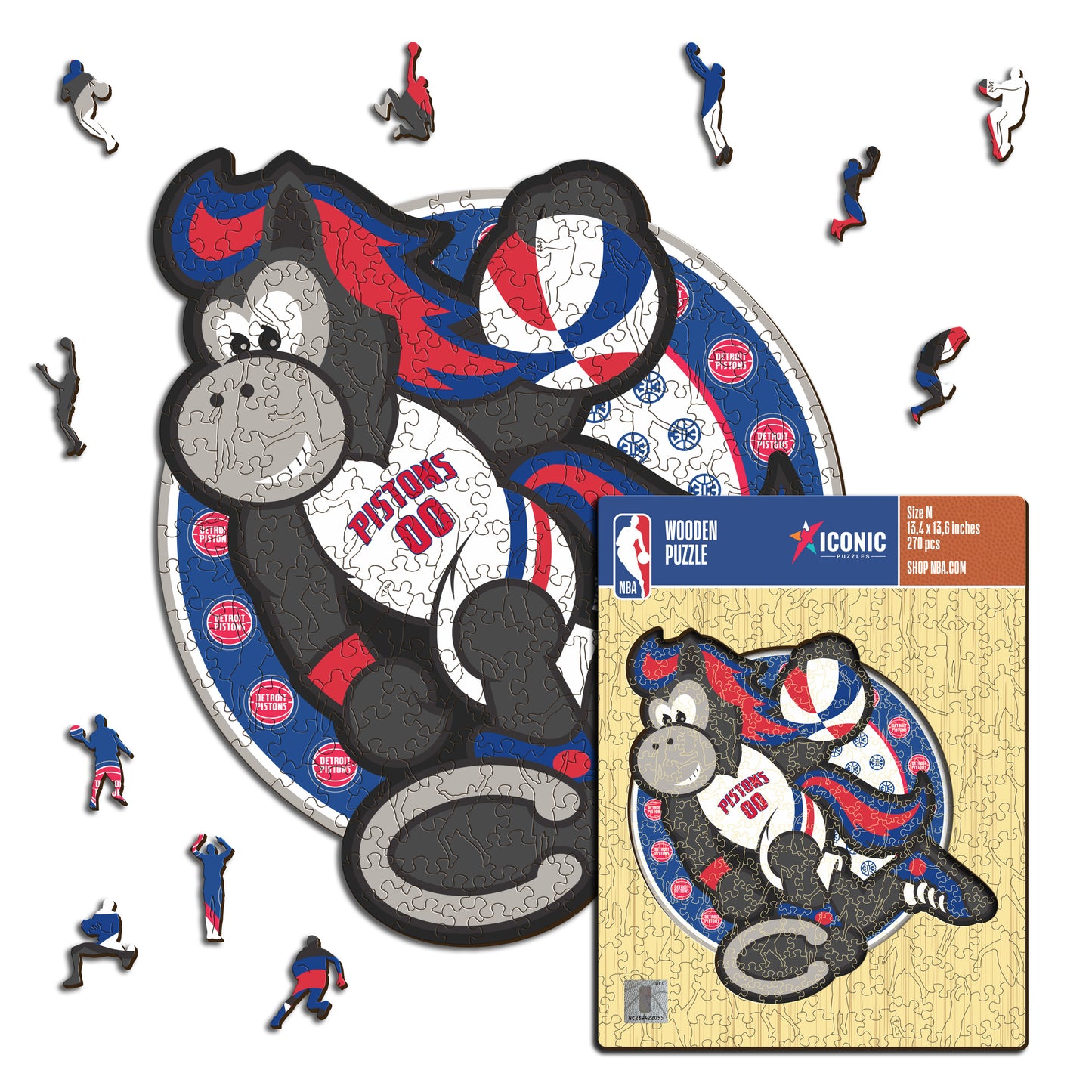 Detroit Pistons™ Mascotte - Puzzle di Legno