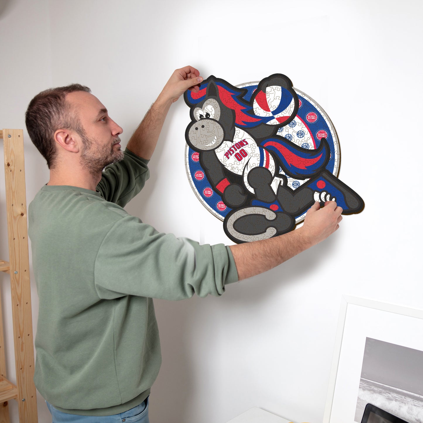 Detroit Pistons™ Mascotte - Puzzle di Legno