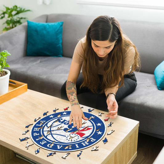 Philadelphia 76ers™ Logo - Puzzle di Legno