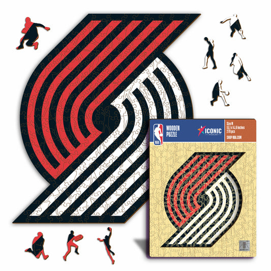 Portland Trail Blazers™ Logo - Puzzle di Legno
