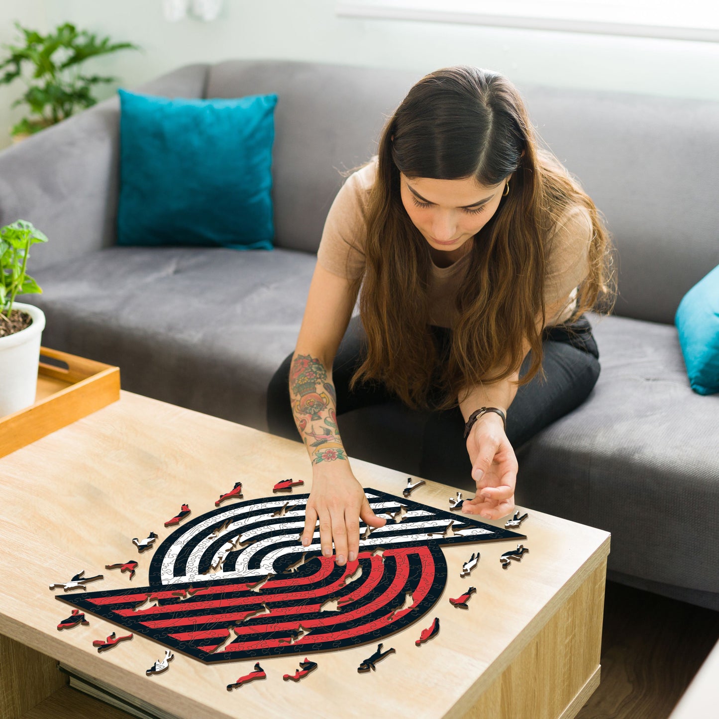 Portland Trail Blazers™ Logo - Puzzle di Legno
