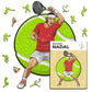 Rafael Nadal - Puzzle di Legno