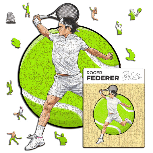 Roger Federer - Puzzle di Legno