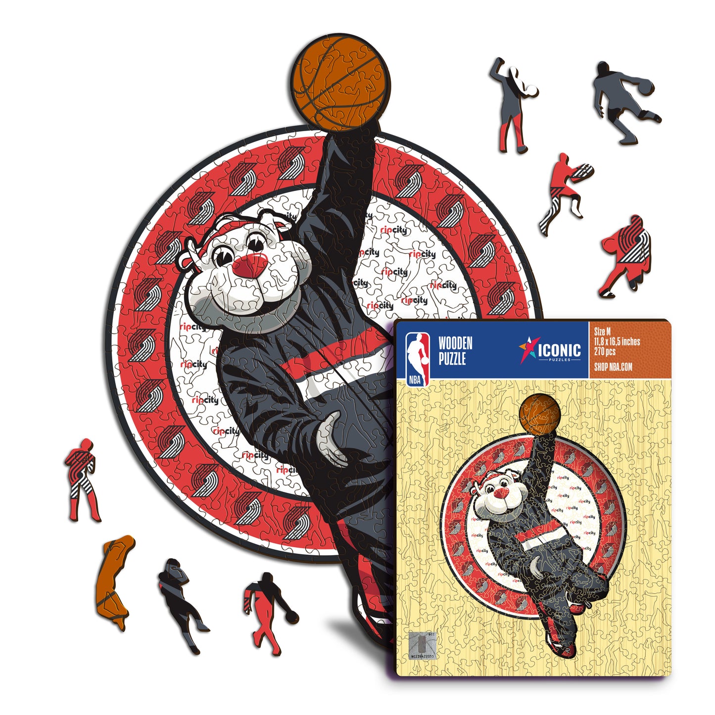 Portland Trail Blazers™ Mascotte - Puzzle di Legno