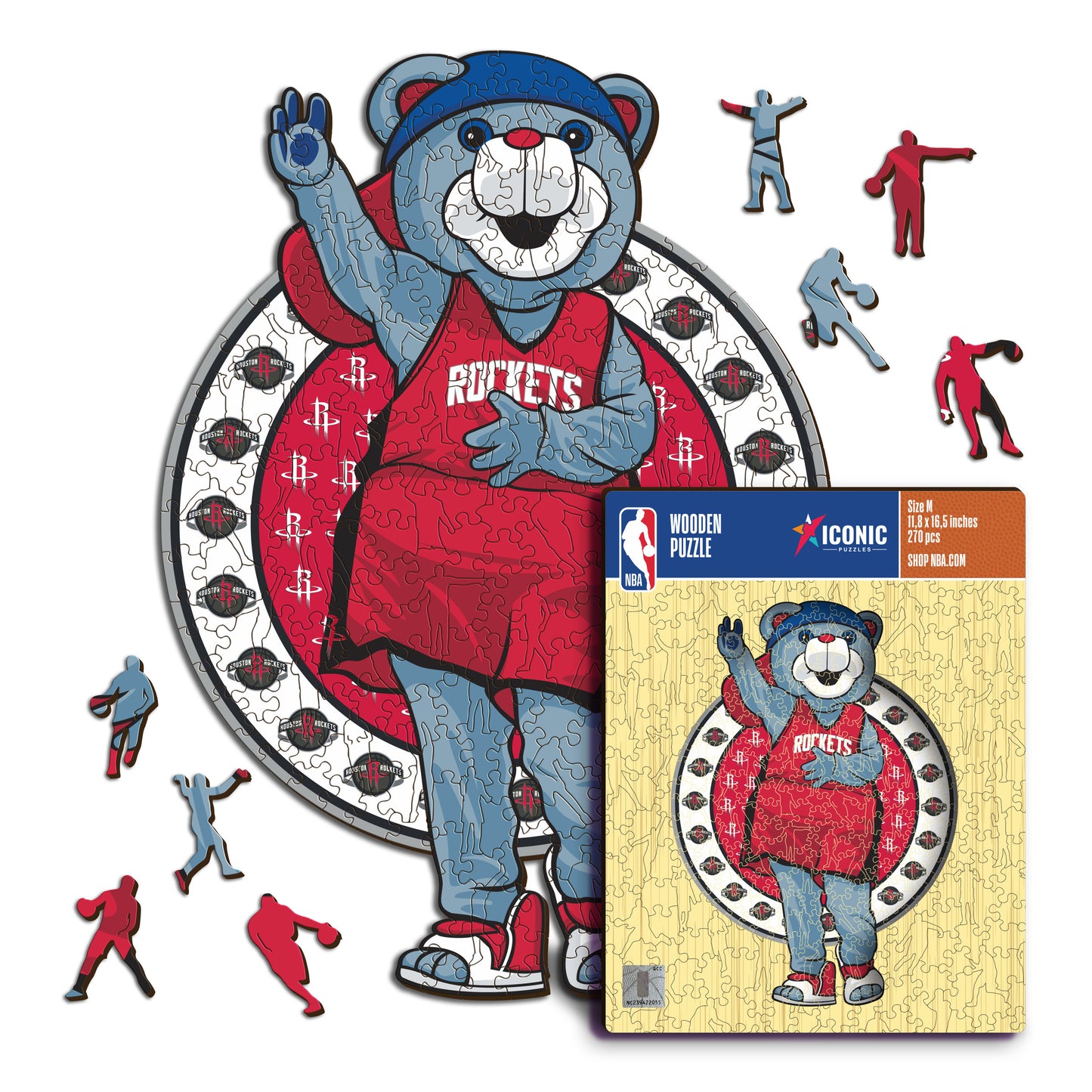 Houston Rockets™ Mascotte - Puzzle di Legno