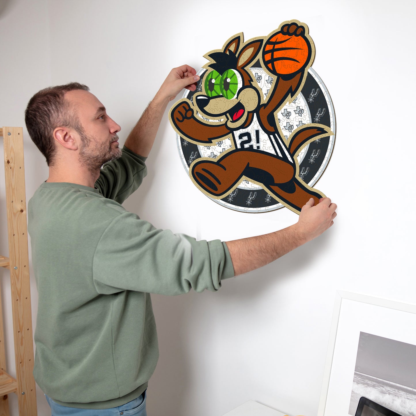 San Antonio Spurs™ Mascotte - Puzzle di Legno