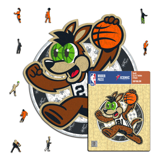 San Antonio Spurs™ Mascotte - Puzzle di Legno